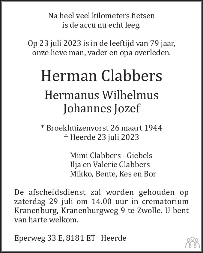 Herman Hermanus Wilhelmus Johannes Jozef Clabbers