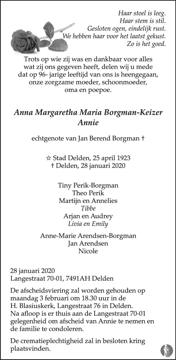 Anna Margaretha Maria Annie Borgman Keizer