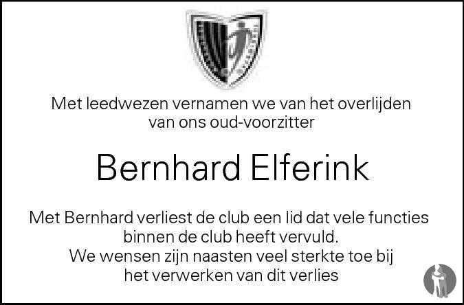 Bernhard Elferink Overlijdensbericht En Condoleances