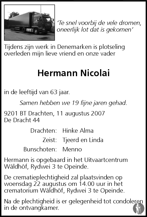 Hermann Nicolai 11082007 overlijdensbericht en condoleances