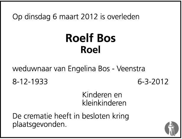 Roelf Roel Bos Overlijdensbericht En Condoleances My Xxx Hot Girl