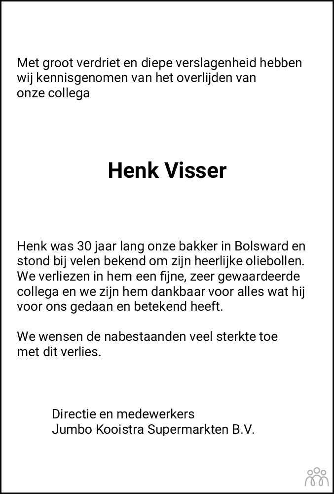 Henk Visser 02042022 overlijdensbericht en condoleances Mensenlinq.nl