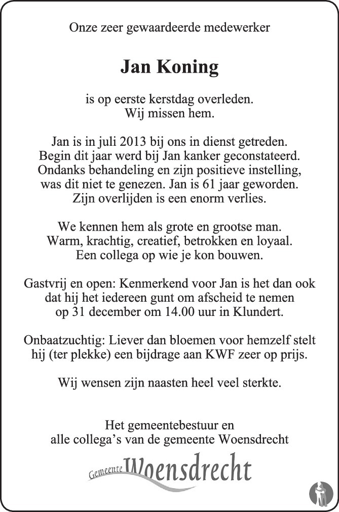 Overlijdensberichten Gemeente Woensdrecht overledene Overlijdensberichten Gemeente Woensdrecht overledene