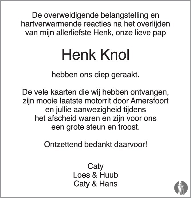 Henk Knol 22062019 overlijdensbericht en condoleances Mensenlinq.nl