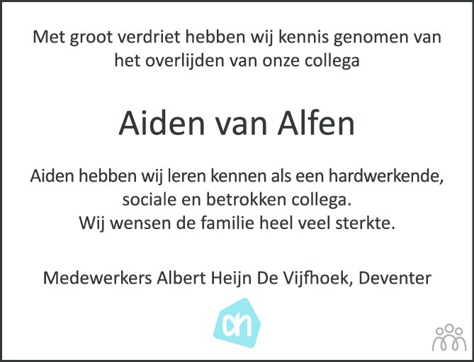 Aiden Joseph Van Alfen 23 12 2020 Overlijdensbericht En Condoleances Mensenlinq Nl