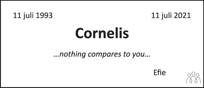 Overlijdensbericht van Cornelis in Het Parool