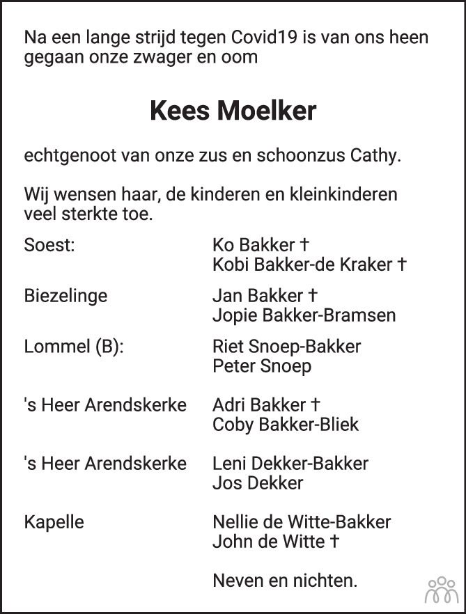 Kees Moelker 31122021 overlijdensbericht en condoleances Mensenlinq.nl