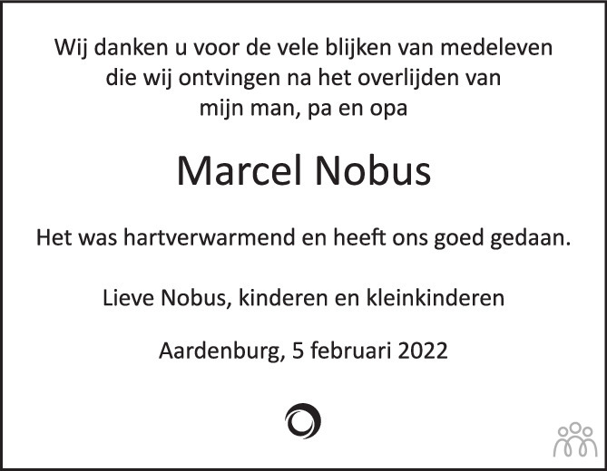 Overlijdensbericht van Marcel Nobus in PZC Provinciale Zeeuwse Courant