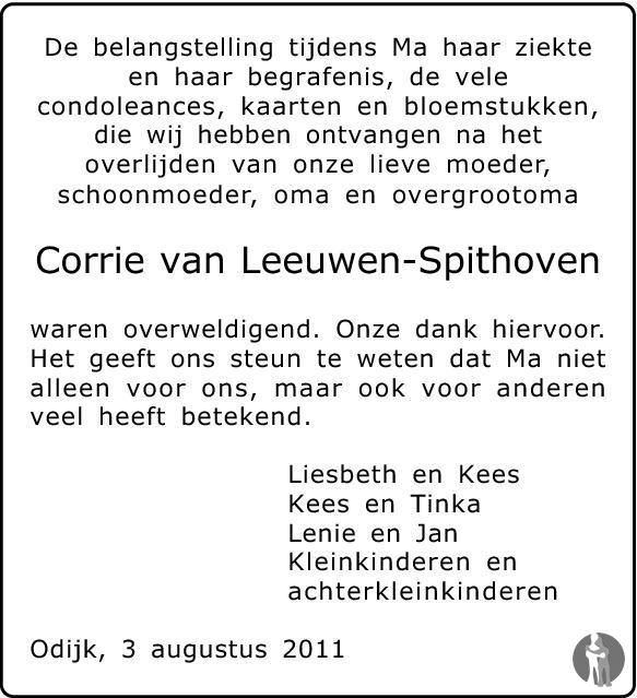 Hendrika Petronella Cornelia (Corrie) van Leeuwen Spithoven 0606