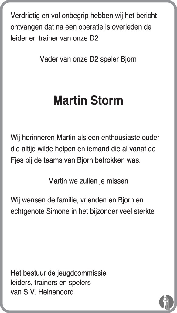 Martin Storm 19062015 overlijdensbericht en condoleances Mensenlinq.nl