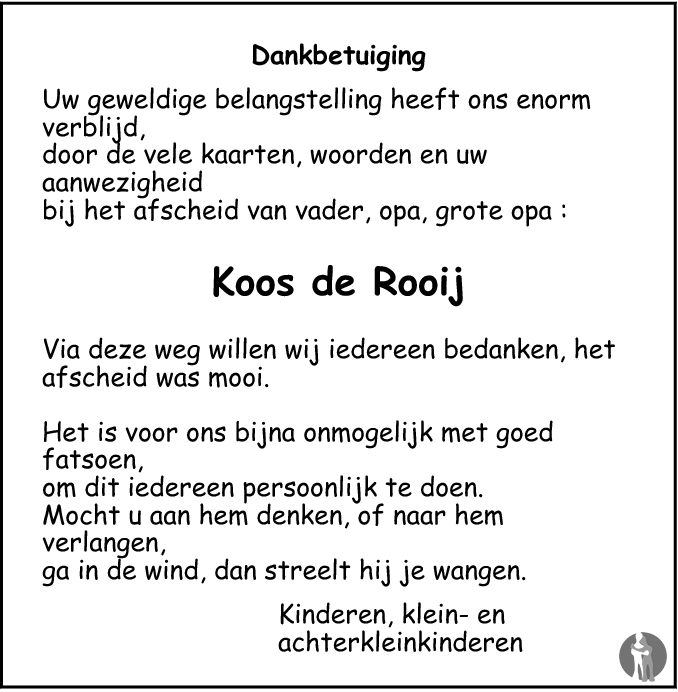 Jacobus Petrus Johannes (Koos) de Rooij 24-01-2010 ...