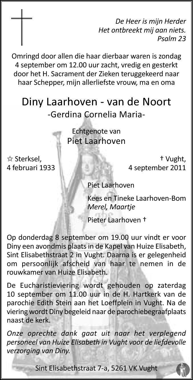 Gerdina Cornelia Maria (Diny) Laarhoven - van de Noort 04-09-2011 ...