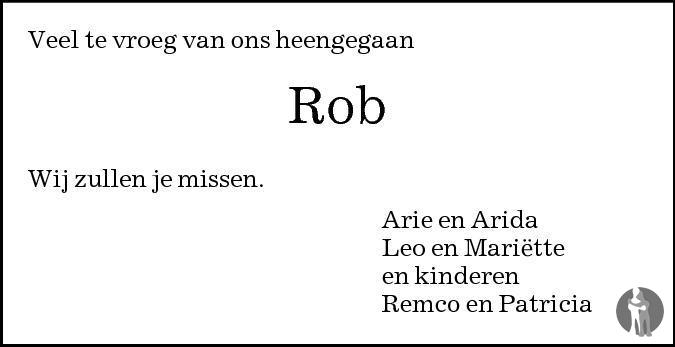 Robert Jan Lägers 06-06-2012 overlijdensbericht en ...