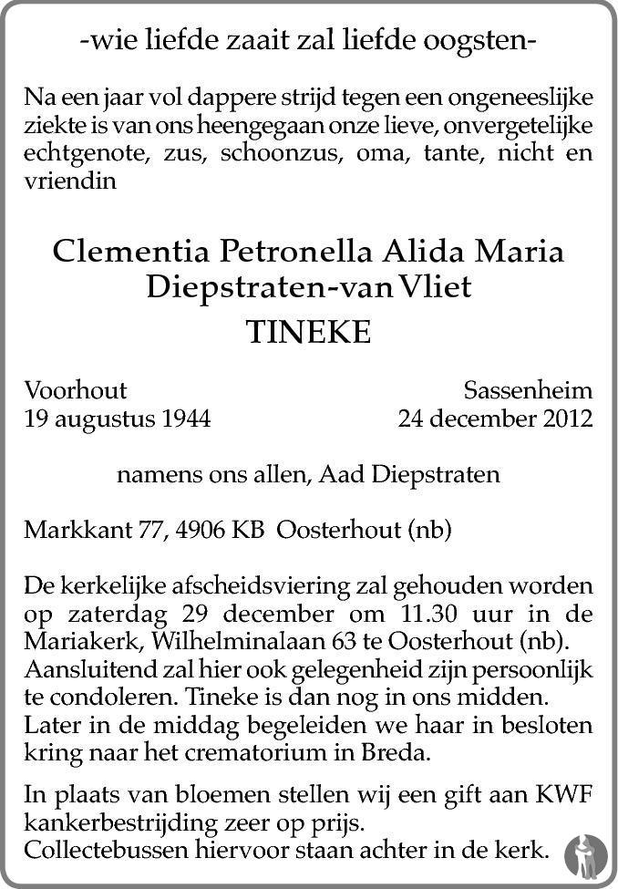 Clementia Petronella Alida Maria (Tineke) Diepstraten van Vliet 2412