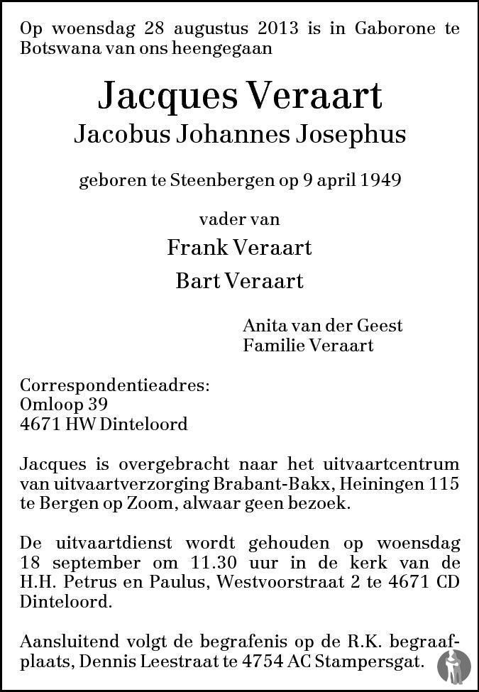 Jacobus Johannes Josephus (Jacques) Veraart 28082013