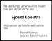 overlijdensbericht van Sjoerd  Kooistra 