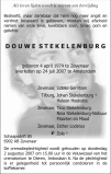 overlijdensbericht van Douwe Stekelenburg