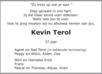 overlijdensbericht van Kevin Terol
